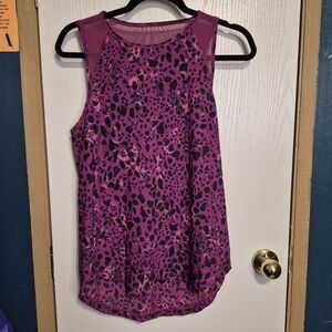 Lululemon Sculpt Tank Top in the Cheetah Camo Magenta Purple color pattern